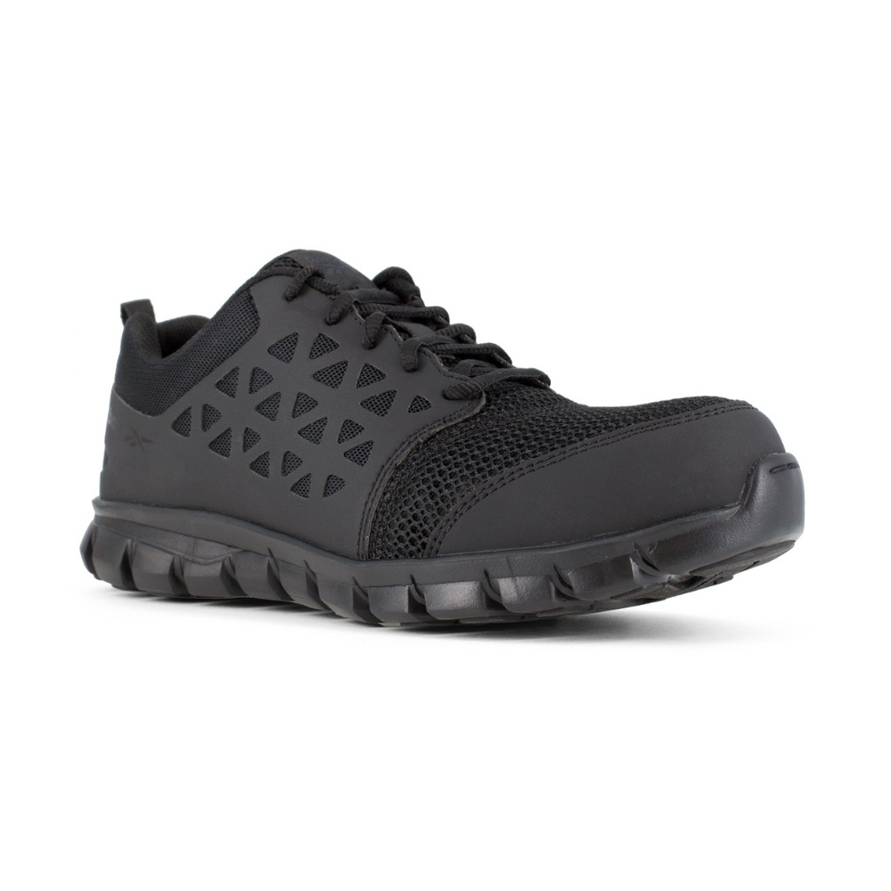 Reebok Athletic Work Shoe w/ Composite Toe, Black, 7.5W Men’s / 9.5W Women’s